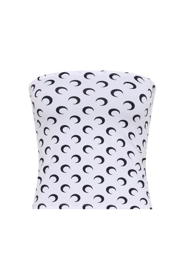 MARINE SERRE Moon Printed Jersey Tubed Top