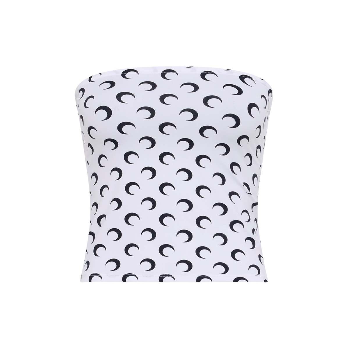 MARINE SERRE Moon Printed Jersey Tubed Top - Image 1 of 4