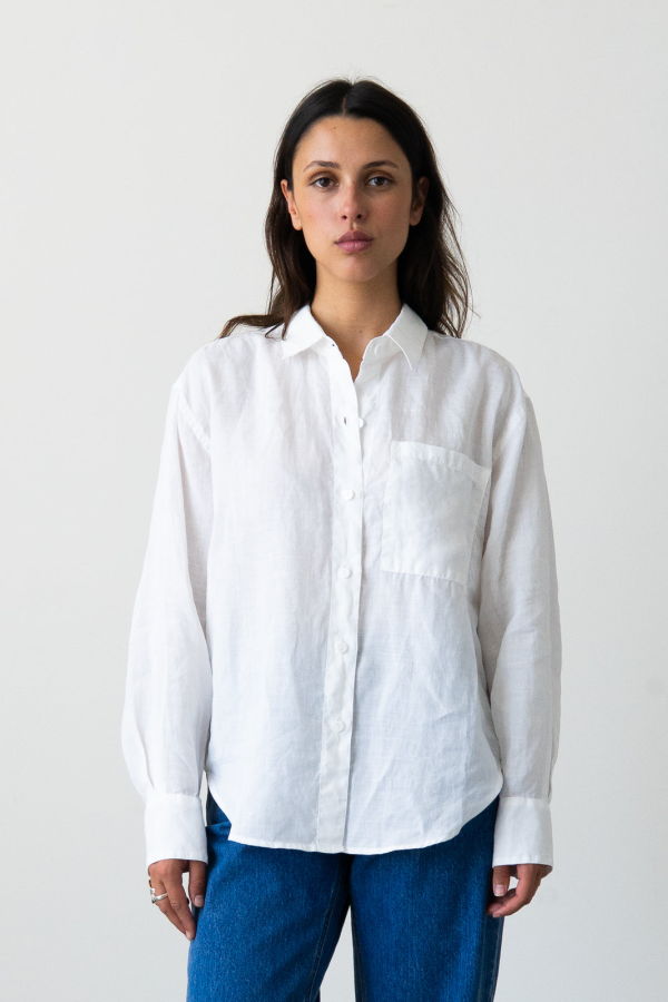 Waltz Oversized Linen Button-Up Shirt