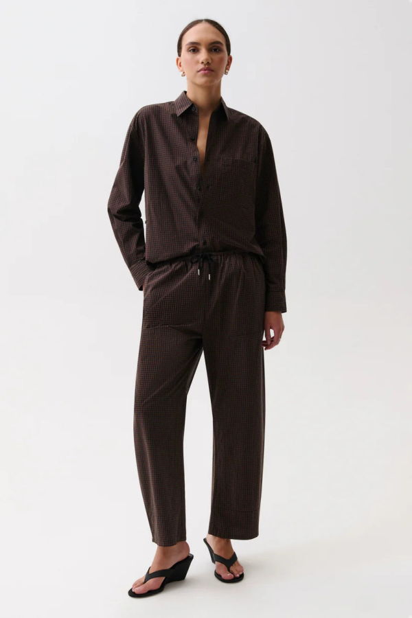 Pistola Theo Drawstring Poplin Pant - Hot Toddy