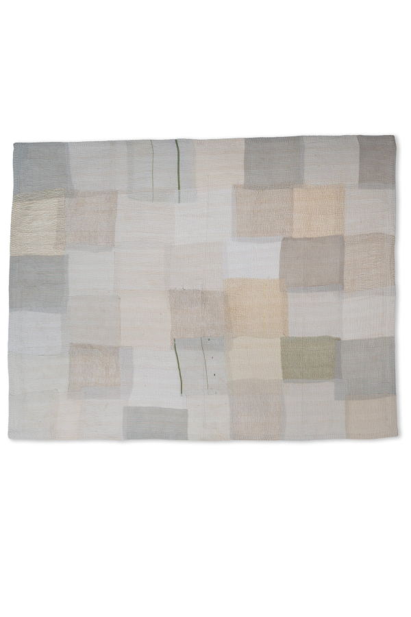Maison Mieko Fray Patch Kantha Throw - Gray Mist