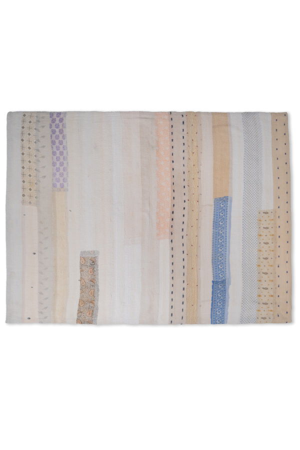 Maison Mieko Jewels Stripe Fray Patch Kantha Throw