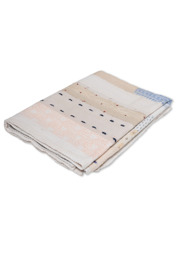 Maison Mieko Jewels Stripe Fray Patch Kantha Throw