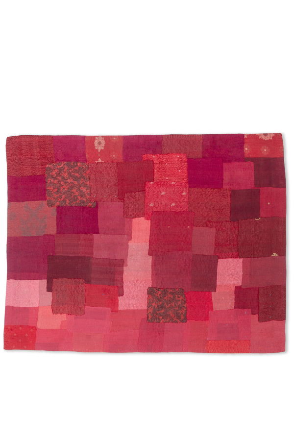 Maison Mieko Landscape Fray Patch Handmade Vintage Kantha Throw