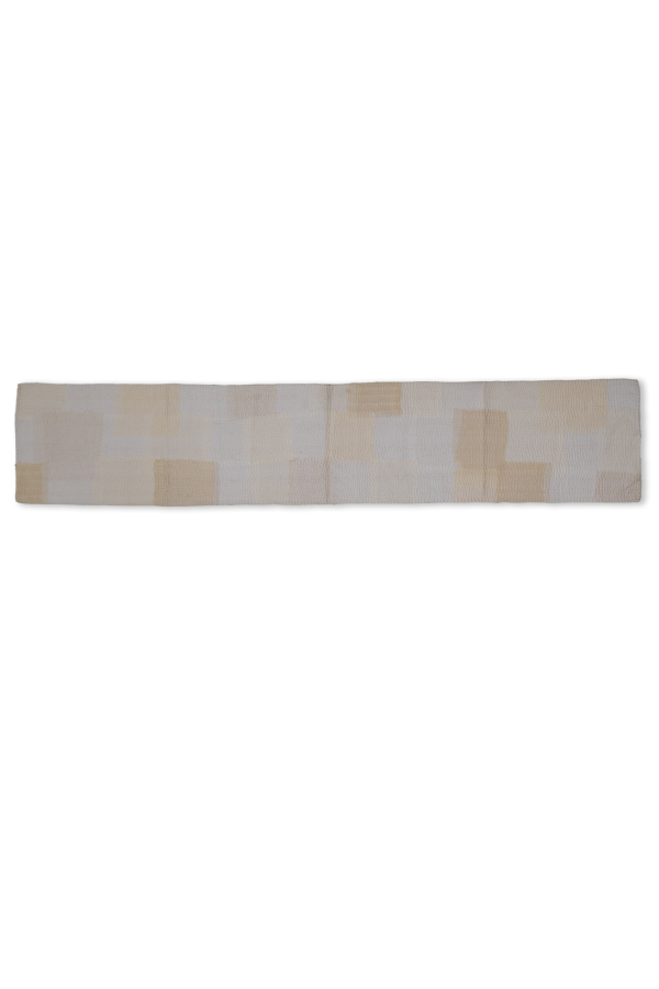 Maison Mieko Mosaic Fray Patch Kantha Table Runner