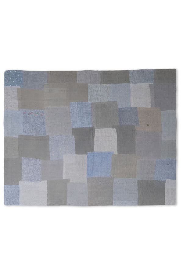Maison Mieko Mosaic Fray Patch Vintage Kantha Throw - Hydrangea