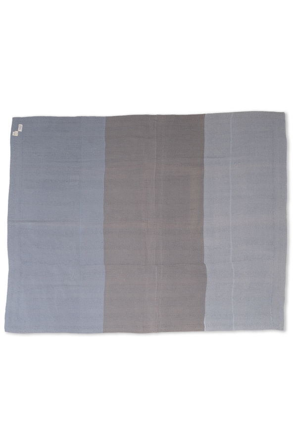 Maison Mieko Mosaic Fray Patch Vintage Kantha Throw - Hydrangea