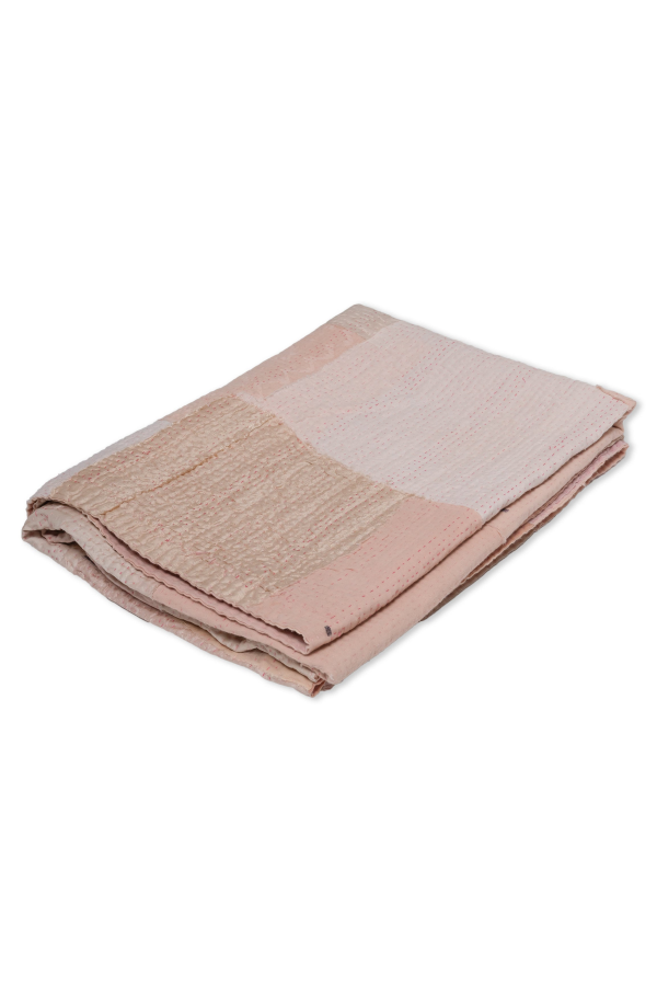 Maison Mieko Mosaic Fray Patch Vintage Kantha Throw - Shallot
