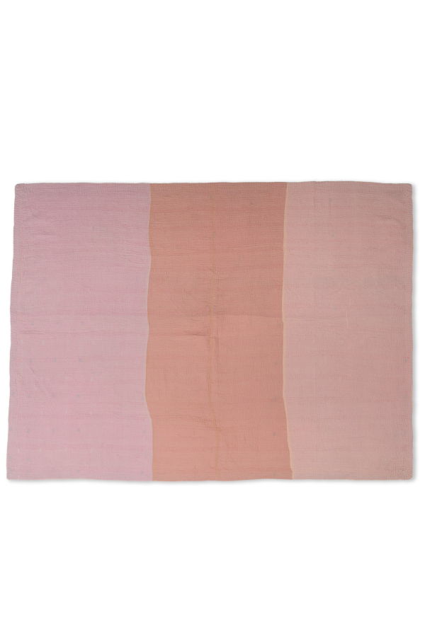 Maison Mieko Mosaic Fray Patch Vintage Kantha Throw - Shallot