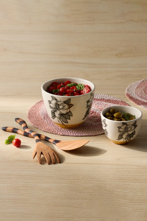 Maison Mieko Set of 2 Fray Patch Kantha Placemat - Ash Rose