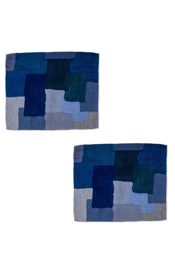 Maison Mieko S/2 Landscape Fray Patch Vintage Kantha Placemat