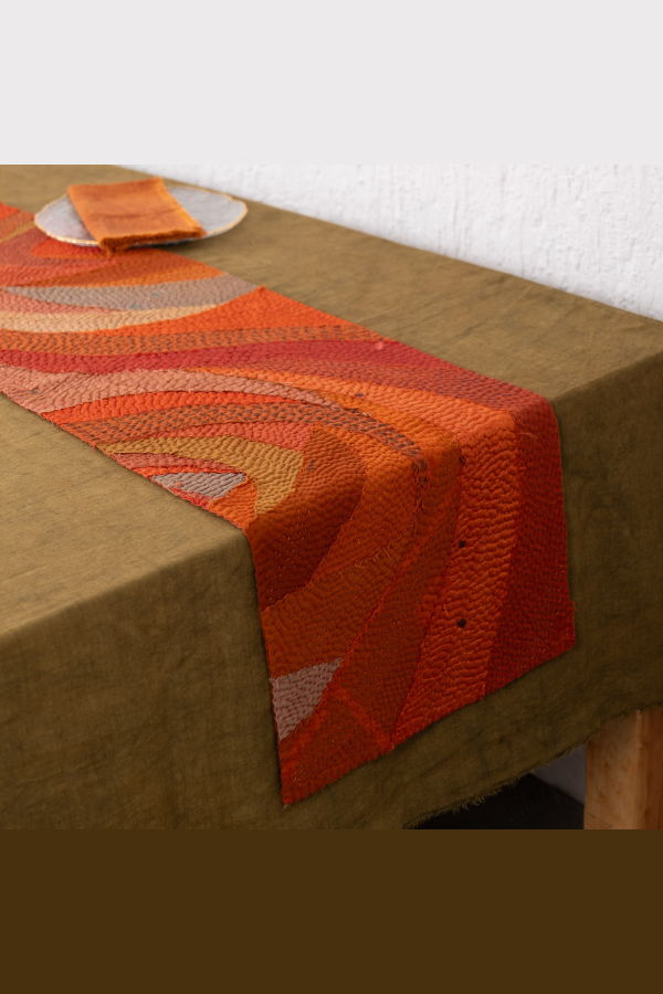Maison Mieko Utopia Rose Fray Patch Table Runner