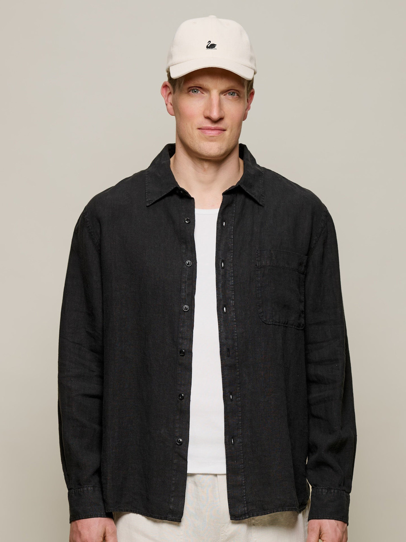 Merz b. Schwanen Relaxed Organic Linen Shirt