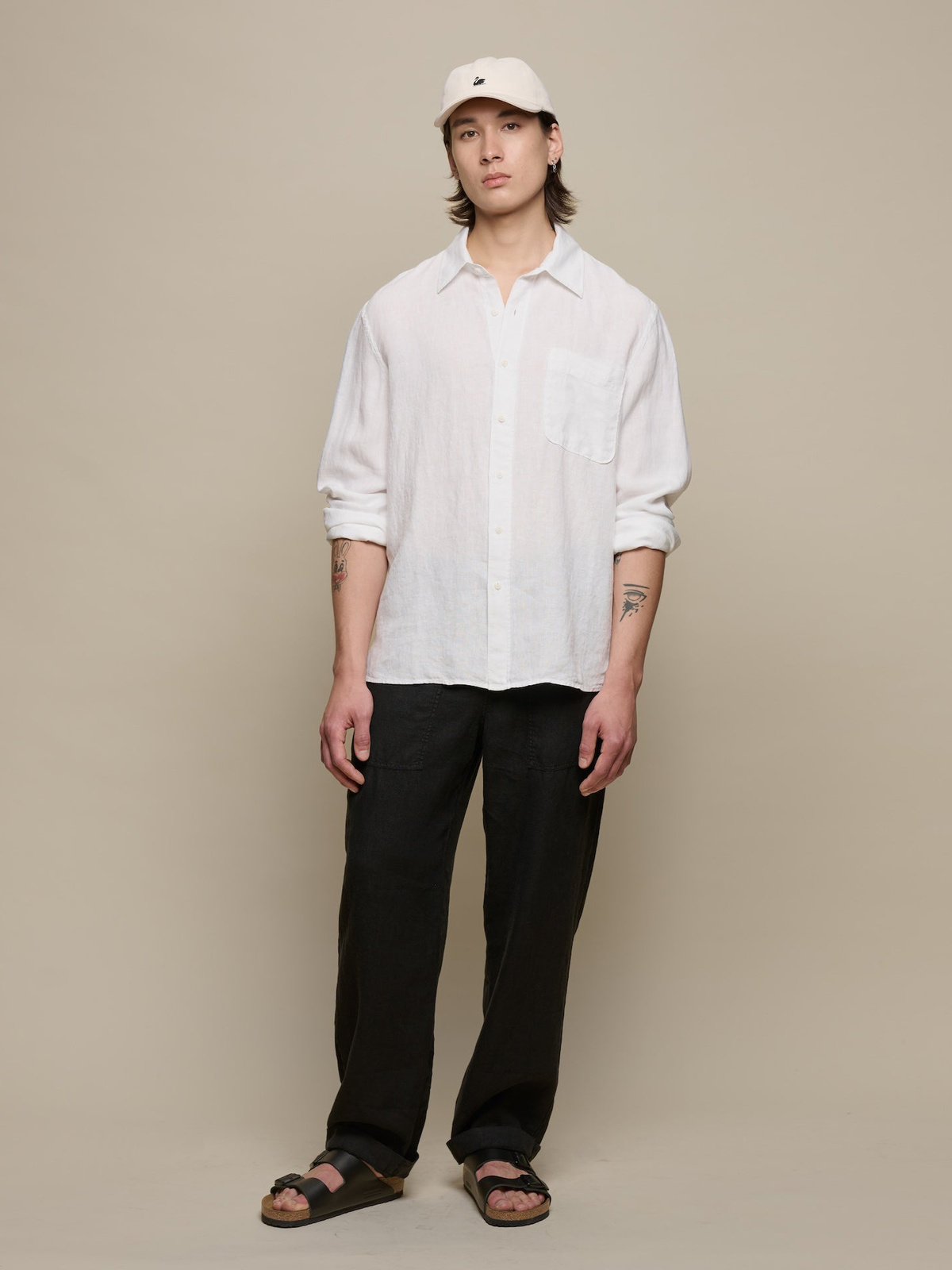 Merz b. Schwanen Relaxed Fit Linen Shirt - Image 2 of 5