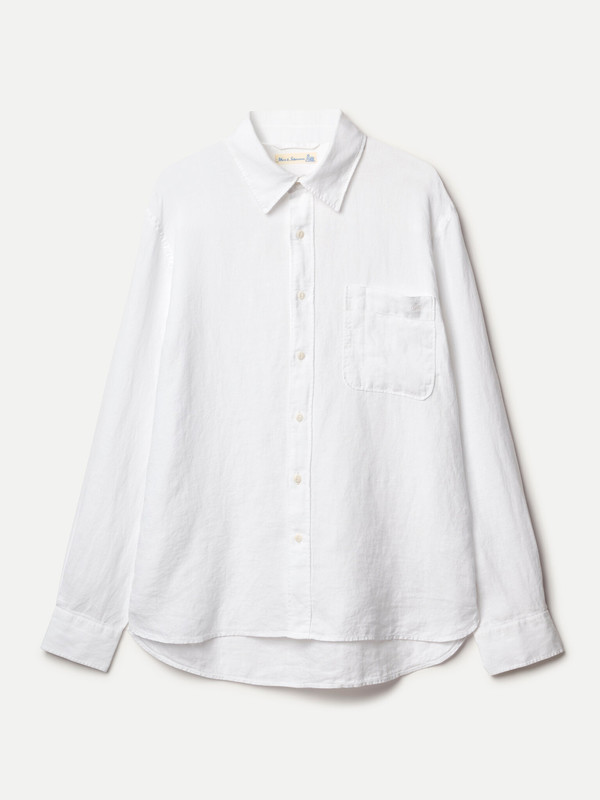Merz b. Schwanen Relaxed Fit Linen Shirt