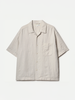 Merz b. Schwanen Organic Linen Bowling Shirt - Thumbnail 5