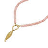 Katie Dean Jewelry Opal Fish Necklace - Blush - Thumbnail 1