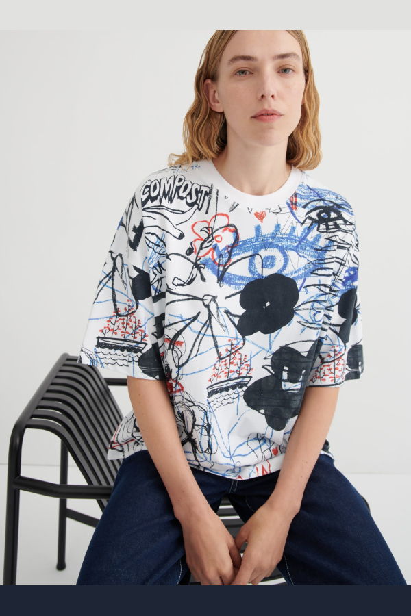 Kowtow Oversized Boxy Tee - Anniversary Print