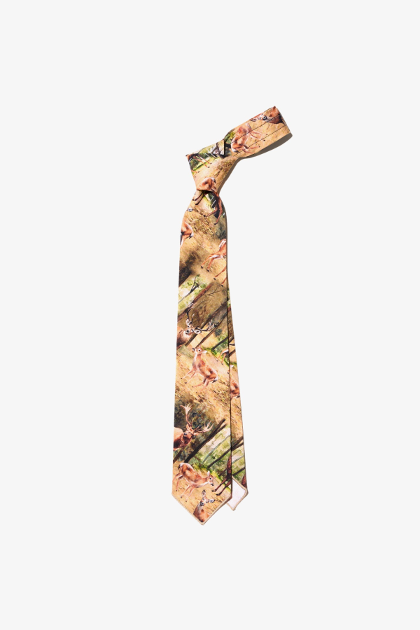 Engineered Garments Cotton Deer Print Neck Tie