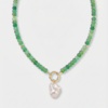 Katie Dean Jewelry Goddess Pearl Necklace - Green - Thumbnail 1