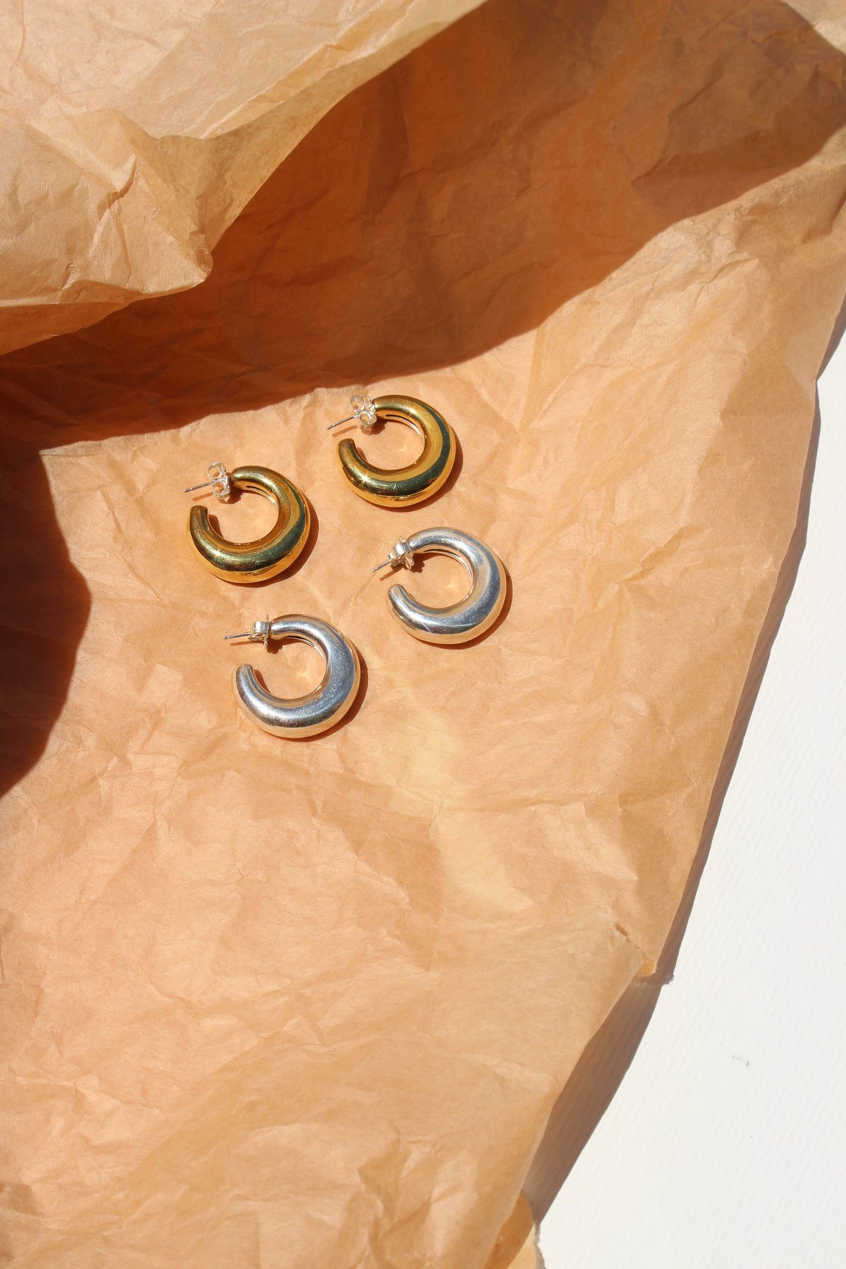 Leigh Miller Brass Bubble Hoops - Image 3 of 3