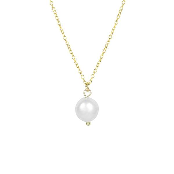 Katie Dean Jewelry Long Pearl Pendant Necklace - Gold
