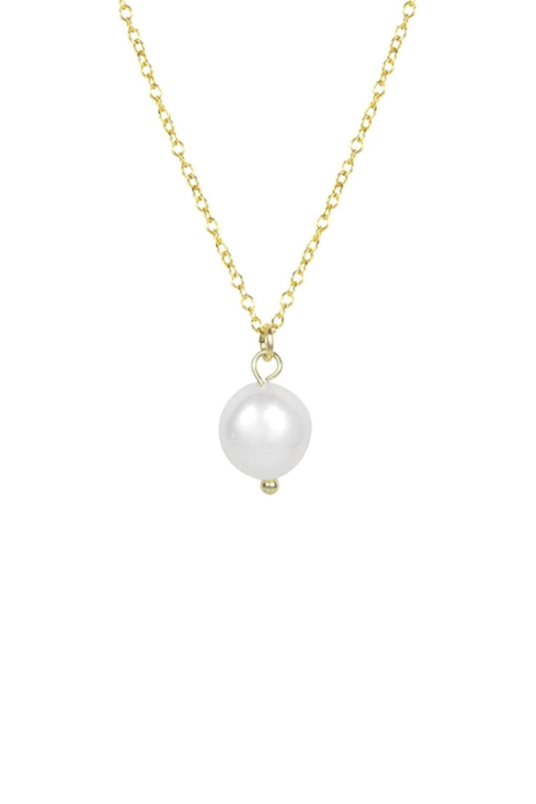 Katie Dean Jewelry Long Pearl Pendant Necklace - Gold