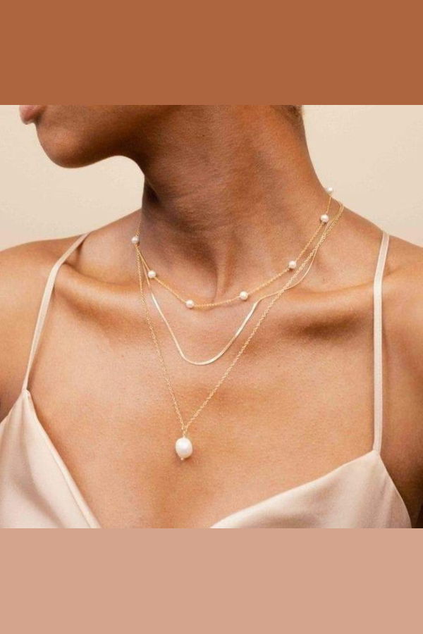 Katie Dean Jewelry Long Pearl Pendant Necklace - Gold