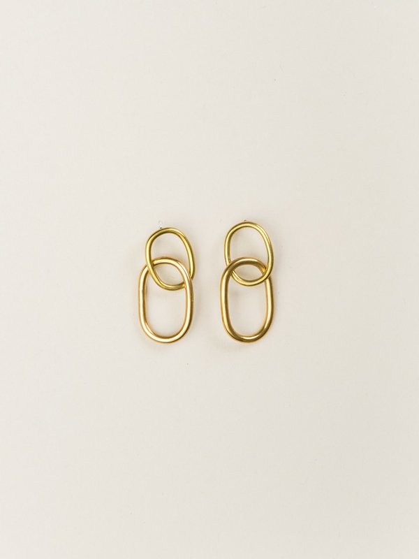 Another Feather CHAIN EARRINGS - Brass Another Feather CHAIN EARRINGS - Brass