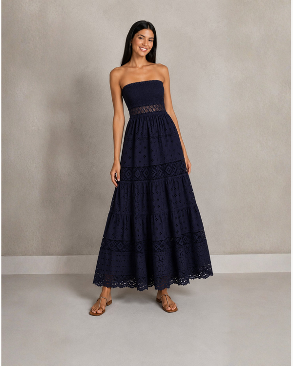 TEMPTATION POSITANO Tahina Dress - Navy