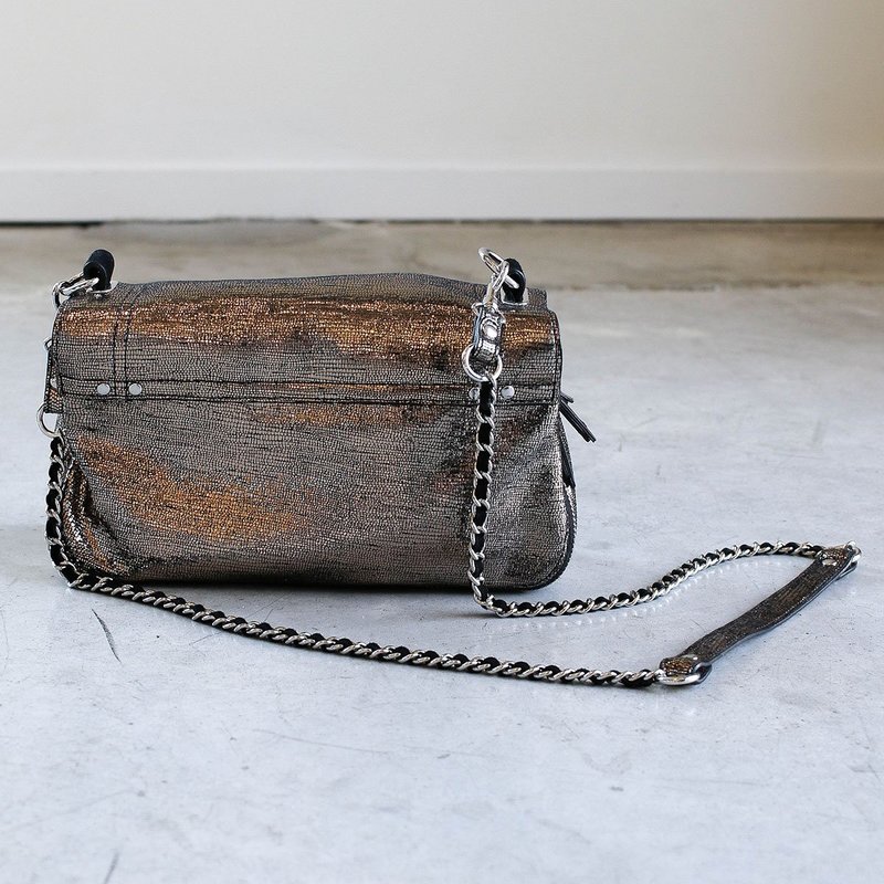 Jerome Dreyfuss Bobi Bag Lame Champagne