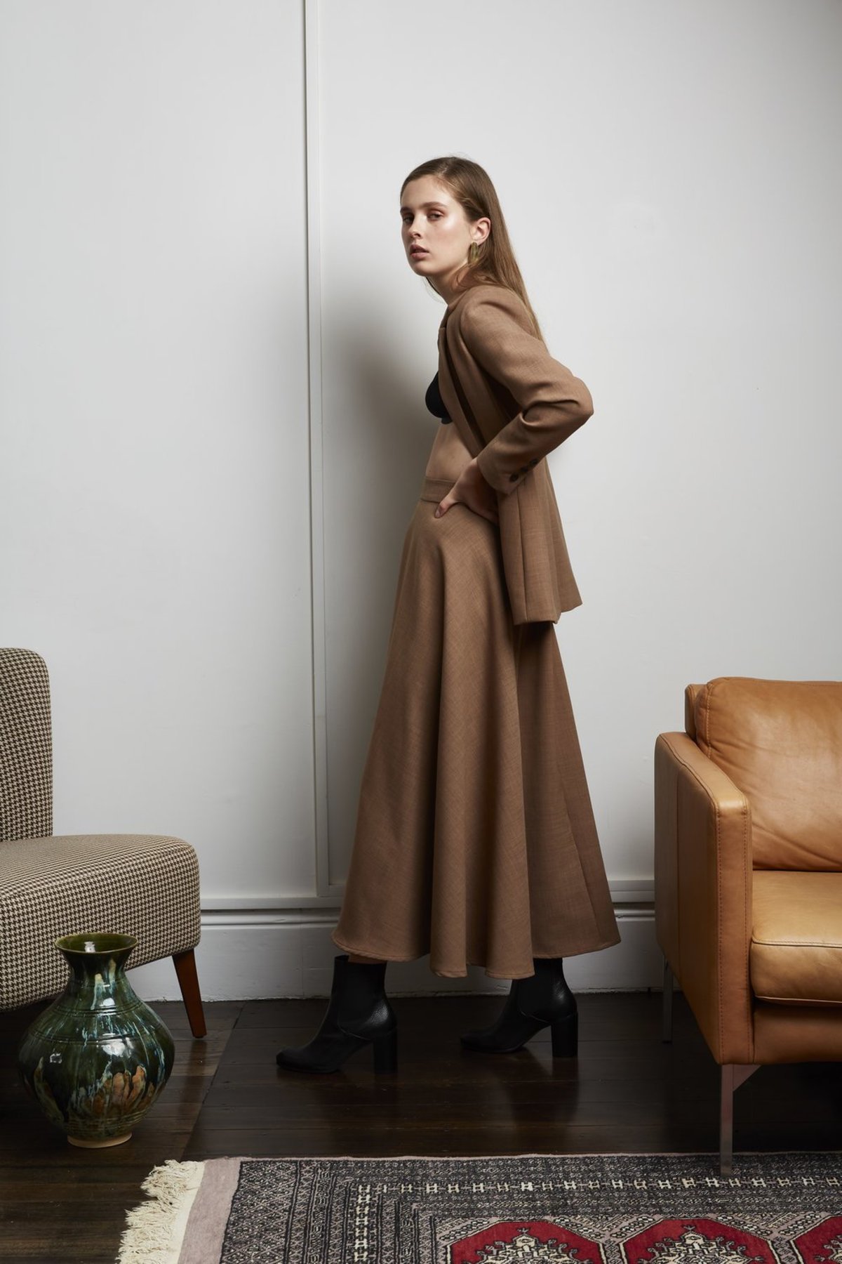 Mina Isik Skirt -Brown - Image 2 of 3