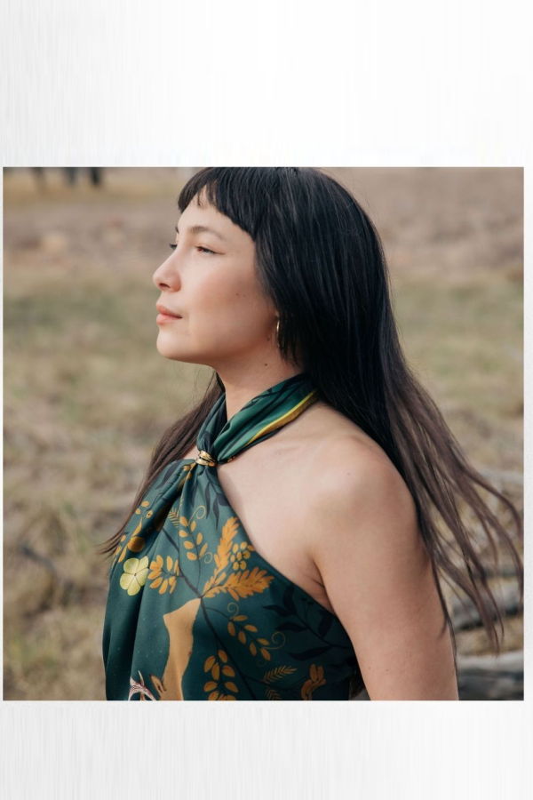 Matty Miller Studio Haven Golden Wildflowers & Elk Scarf