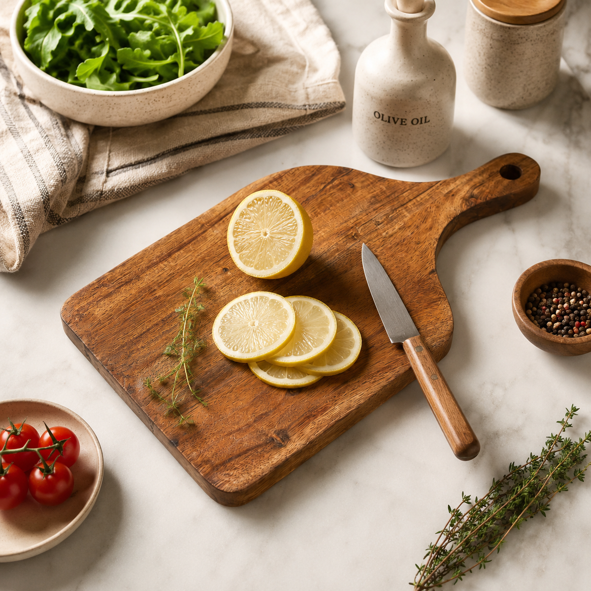 Expo Bazaar Acacia Wood Cutting Board with Handle - Image 2 of 8
