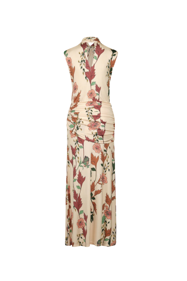 JOHANNA ORTIZ Hibiscus Compass Ankle Dress - Ecru/Multicolor