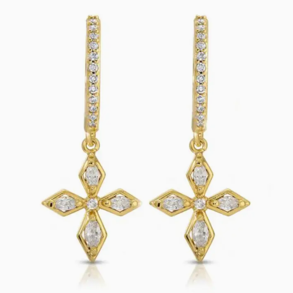 JOY DRAVECKY JEWELRY Duchess Huggies Earrings - Gold