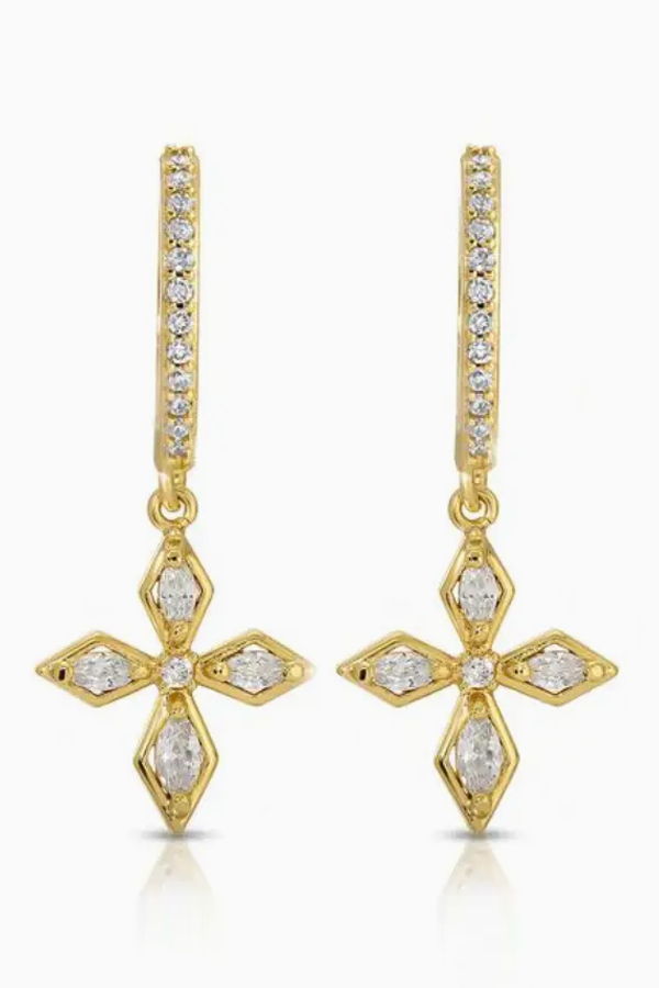 JOY DRAVECKY JEWELRY Duchess Huggies Earrings - Gold