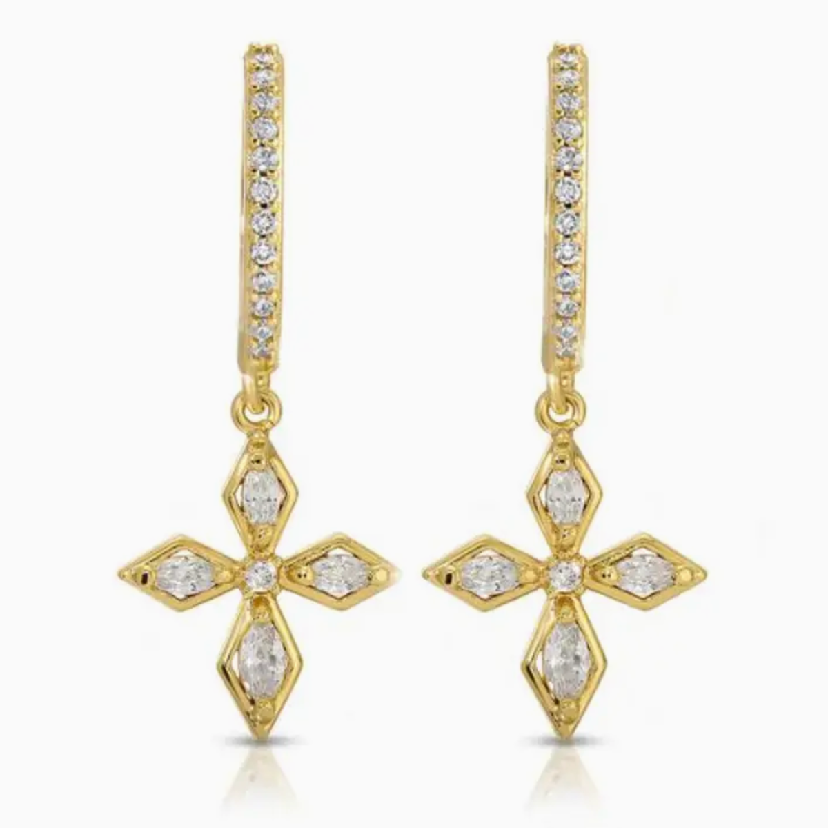 JOY DRAVECKY JEWELRY Duchess Huggies Earrings - Gold - Image 1 of 1