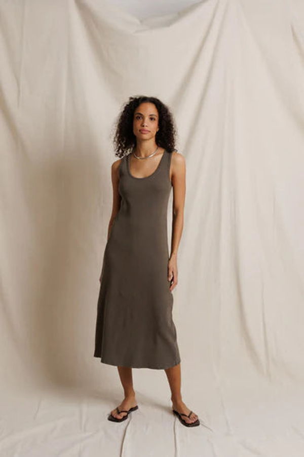 Perfect White Tee Edith Heavy Ribbed Maxi Tank Dress