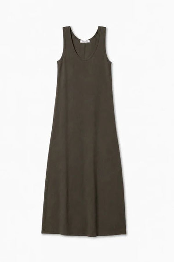 Perfect White Tee Edith Heavy Ribbed Maxi Tank Dress