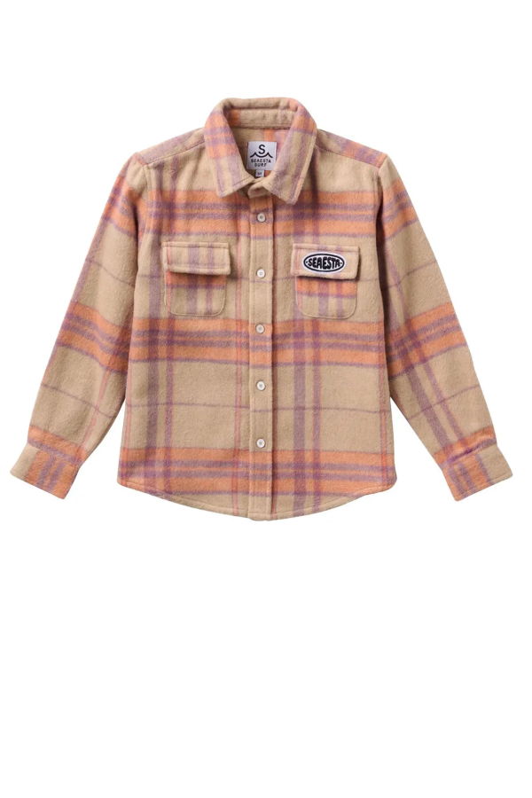KIDS Seaesta Surf Patch Flannel Shirt