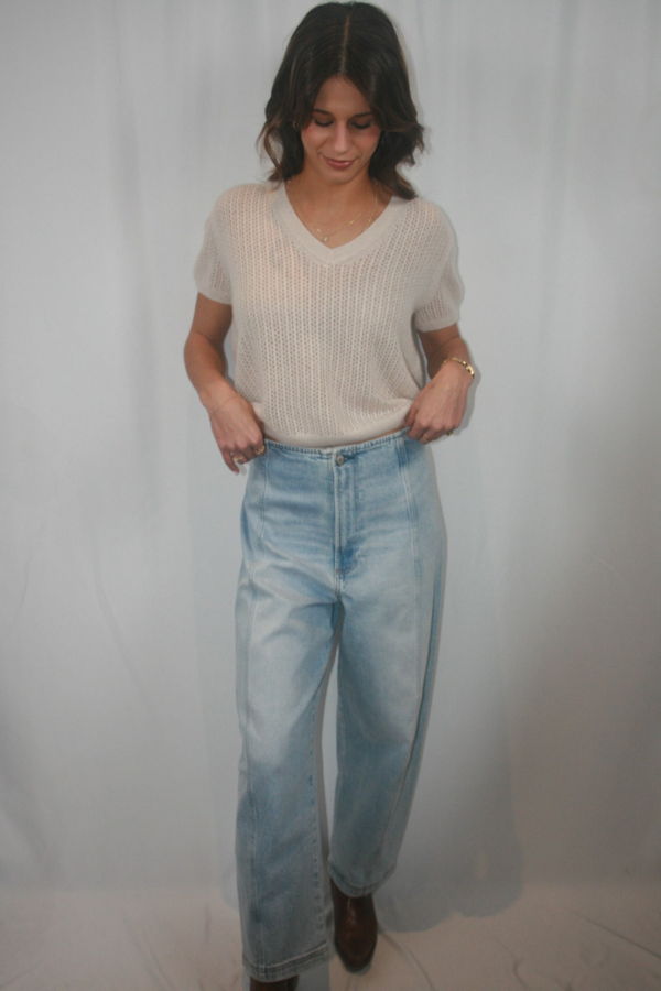 ONE GREY DAY Camille Cashmere Vneck Top