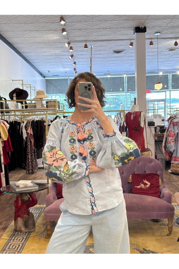 Annabo Elysian Blouse - Light Blue
