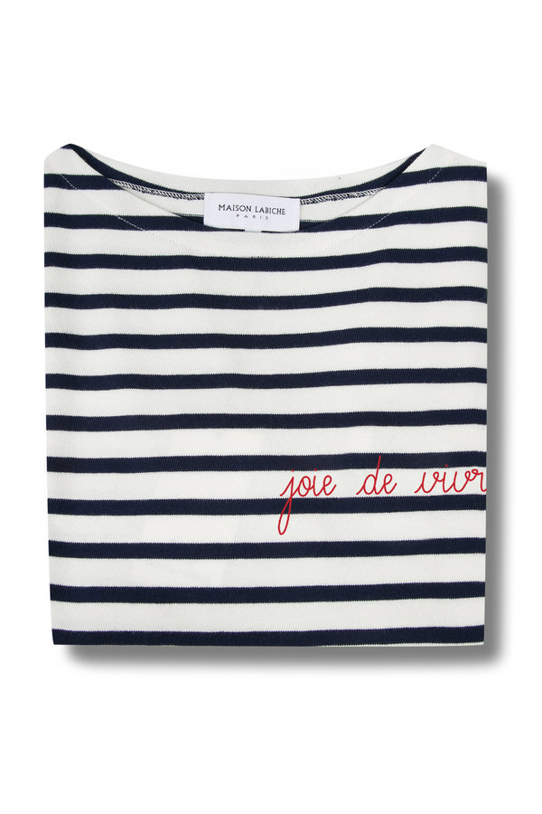 Maison Labiche Joie de Vivre Shirt - Off White/Dark Blue Maison Labiche Joie de Vivre Shirt - Off White/Dark Blue