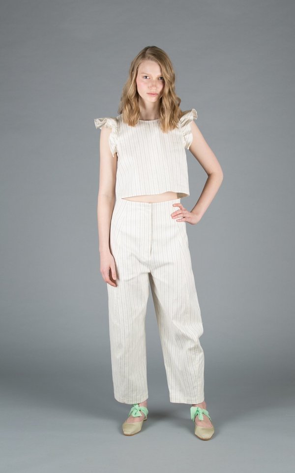 Creatures of Comfort Crescent Pant - NAVY STRIPE Creatures of Comfort Crescent Pant - NAVY STRIPE