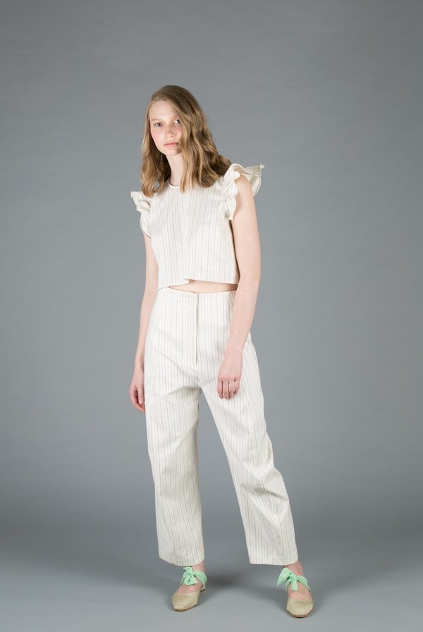 Creatures of Comfort Crescent Pant - NAVY STRIPE Creatures of Comfort Crescent Pant - NAVY STRIPE