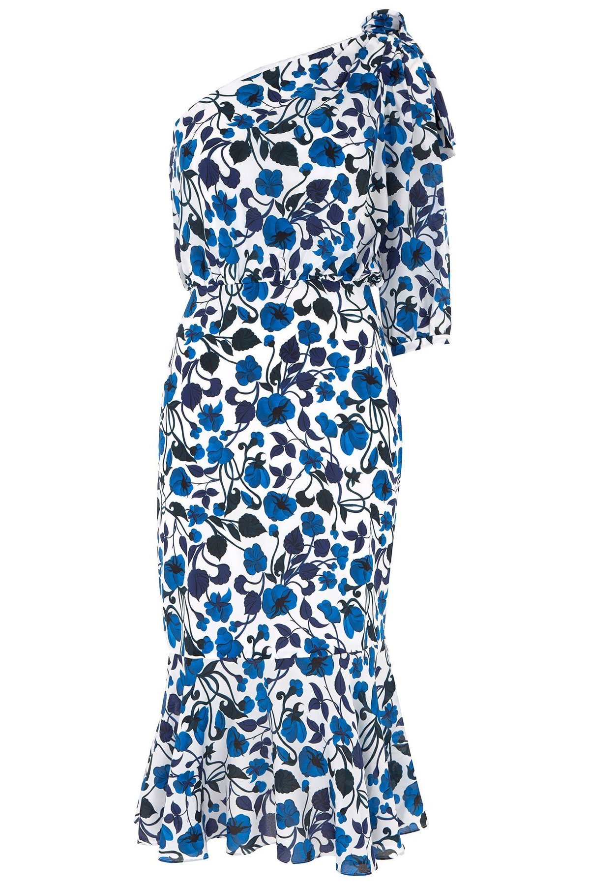 Saloni Juliet Dress - Blue Floral - Image 1 of 2