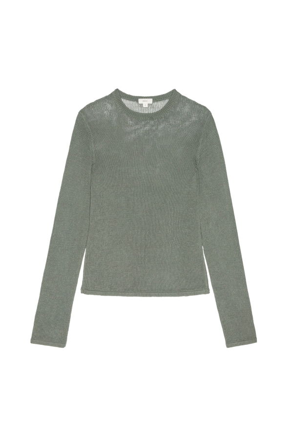 Donni. The Knit Long Sleeve Top - Dill