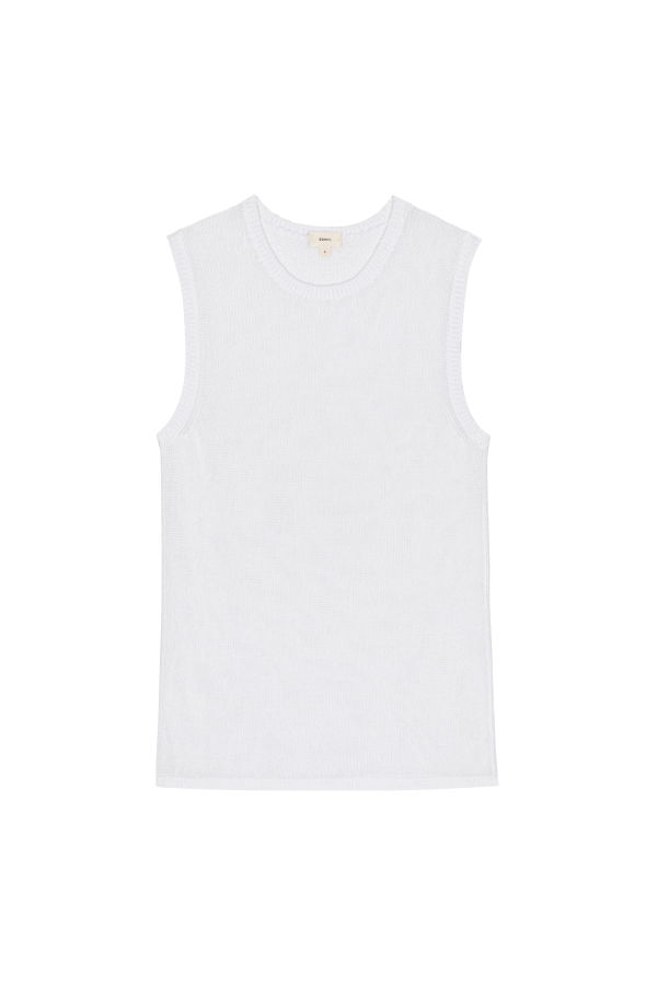 Donni. The Knit Shell Top - Powder