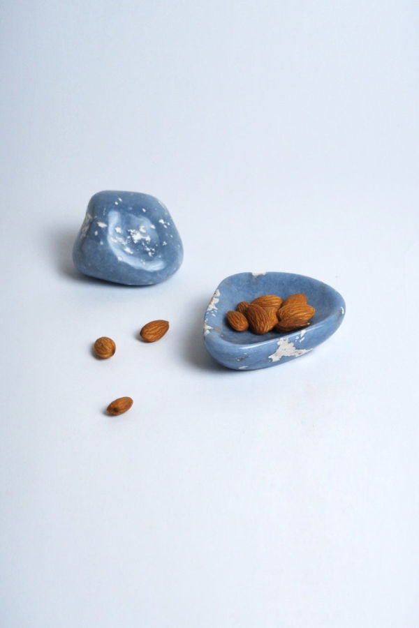 Dar Proyectos Blue Angelite Gemstone Catchall Dish
